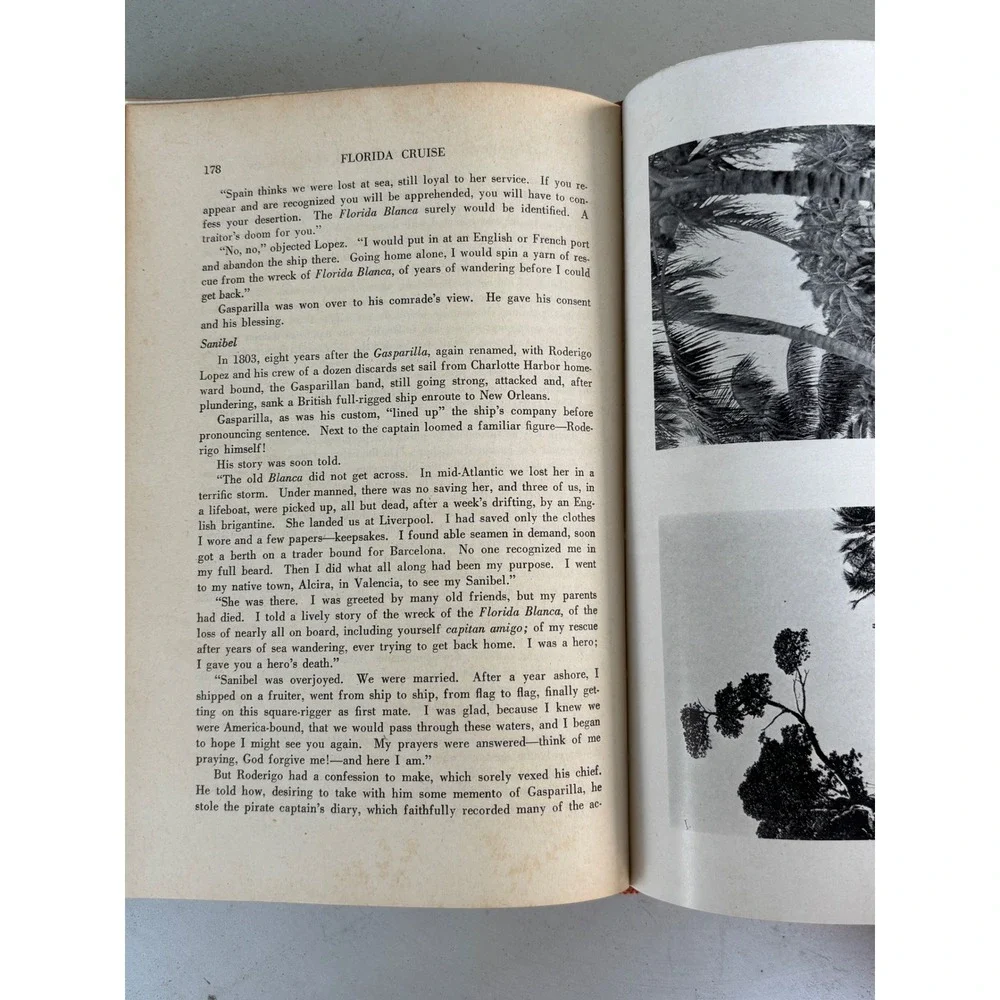 Florida Cruise Norman Alan Hill Vintage Hardcover Burgundy George W. King Book